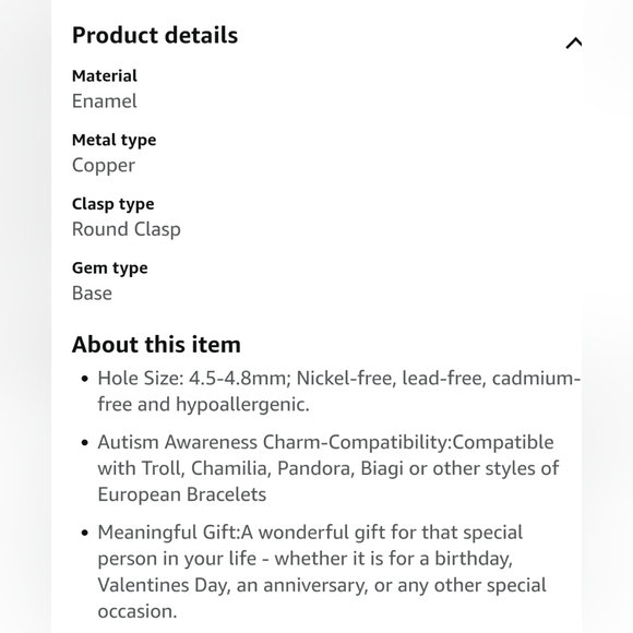 🧩 Autism Awareness Charm Puzzle Piece Enamel ASD Bead (CHARM ONLY) 🧩 - Picture 8 of 10